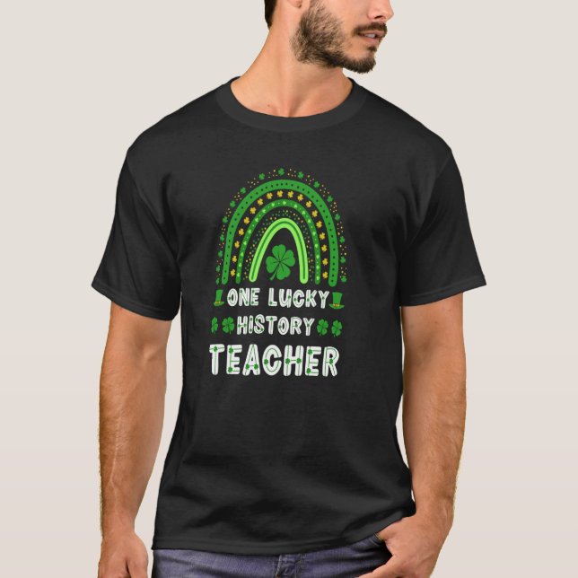 T-shirt St Patrick's Day One Lucky History Enseignant Irla (Devant)