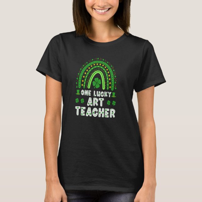 T-shirt St Patrick's Day One Lucky Teacher Irlande (Devant)