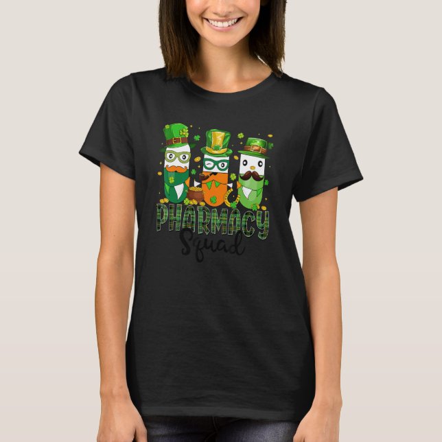 T-shirt St Patrick's Day Pharmacie Squad Correspondance Ph (Devant)