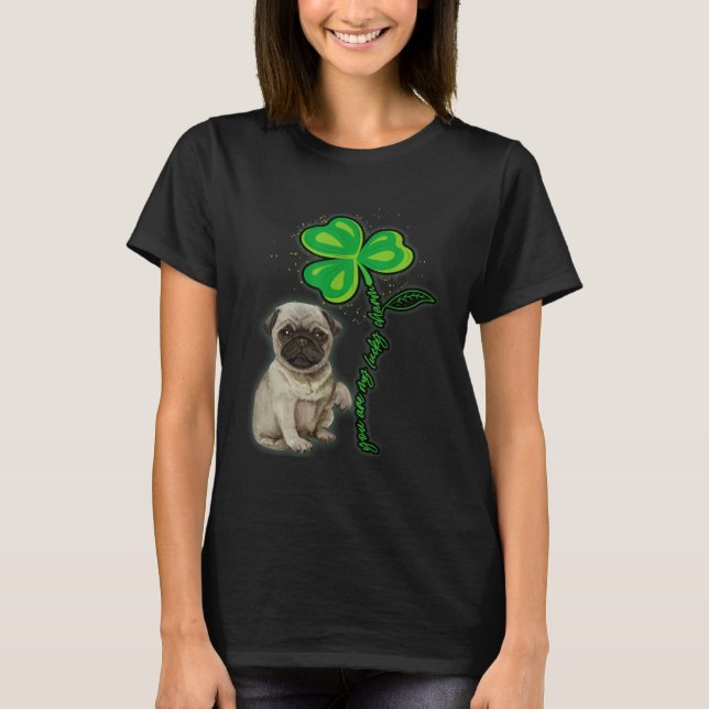 T-shirt St Patricks Day Pug My Lucky Charm (Devant)