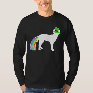 T-shirt St Patrick's Day Rainbow Dog  Mudi