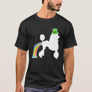 T-shirt St Patrick's Day Rainbow Dog Poodle