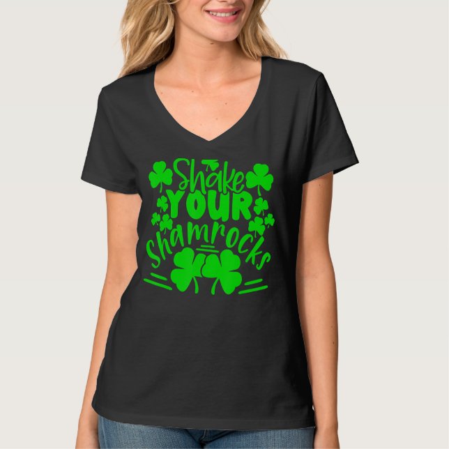 T-shirt St Patrick's Day Shake Your Shamrock Irish (Devant)