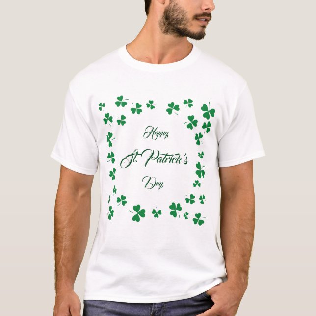 T-shirt St. Patricks Day shamrock vert clair irlandais (Devant)