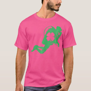 T-shirt St Patrick'S Day Shamrock Vert Plongée Plongée Plo