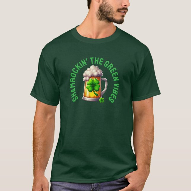 T-shirt St. Patrick's Day Shamrockin' the Green Vibes (Devant)