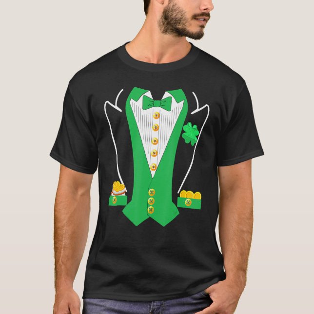 T-shirt St Patricks Day Shirt Irish Tuxedo Childs Leprecha (Devant)