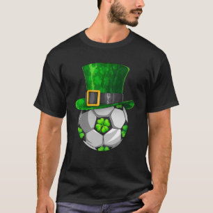 T-shirt St Patrick's Day Soccer Ball Leprechaun Shamrock