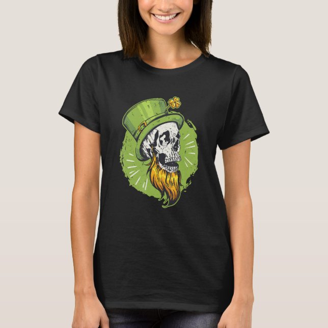 T-shirt St. Patricks Day Sugar Skull Leprechauns (Devant)