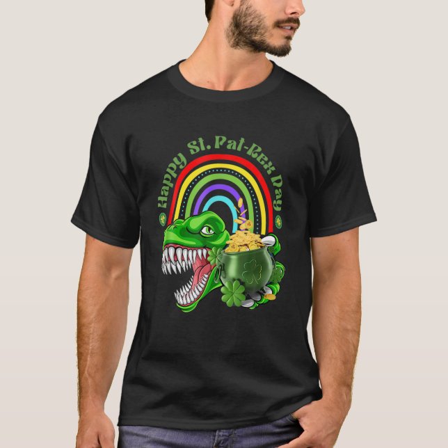 T-shirt St. PATRICKS DAY T REX HAPPY ST PAREX DAY DINOSAUR (Devant)
