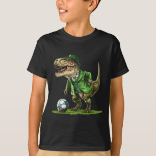 T-shirt St Patricks Day T Rex Soccer Dinosaur St Patricks