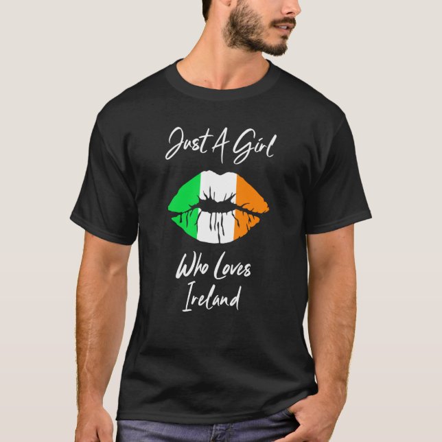T-shirt St Patricks Day To Saint Paddy's Lips Flag Love Ir (Devant)