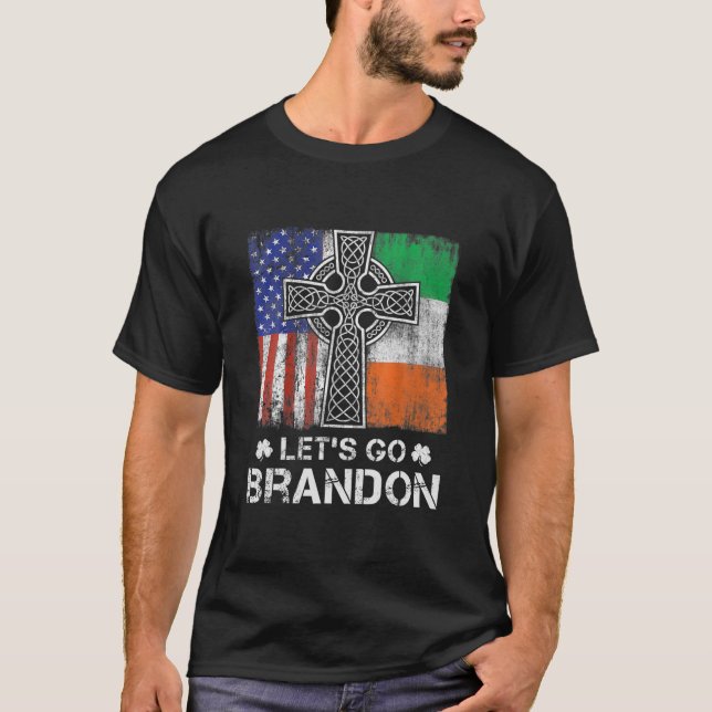 T-shirt St.Patrick's Day USA Irish Flag Let's Go Branson B (Devant)