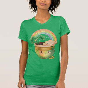 T-shirt St. Patrick's Day Whimsical Arc-en-ciel et trèfle