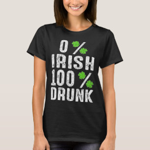T-shirt St Patrick's Day Zéro pour cent irlandais Cent pou
