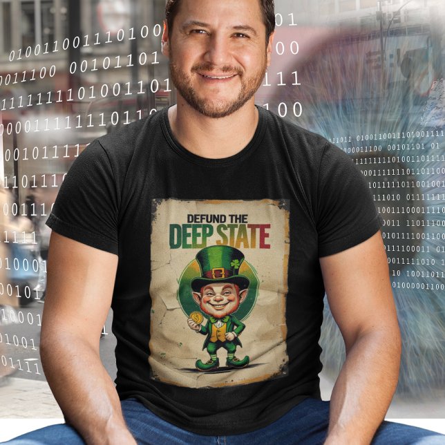 T-shirt St Patricks Defund The Deep State FBI Surveillance (Créateur téléchargé)