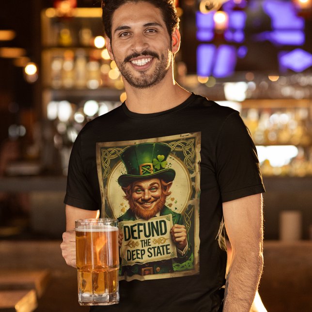 T-shirt St Patricks Defund The Deep State FBI Surveillance (Créateur téléchargé)