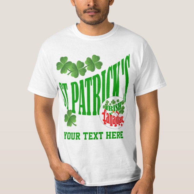 T-shirt St Patrick's Irish Canadian (Devant)