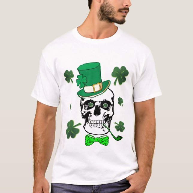 T-shirt St. Patrick's Skull (Devant)