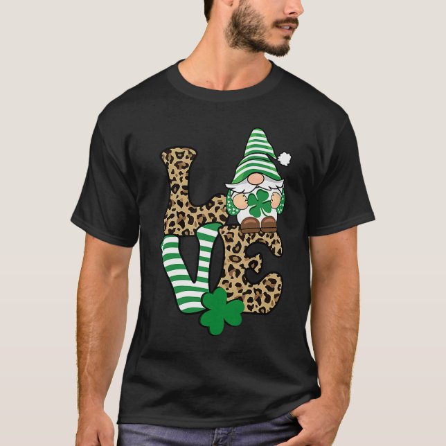 T-shirt St Patricku2019s Day Lucky Love Gnome St Patrick's (Devant)