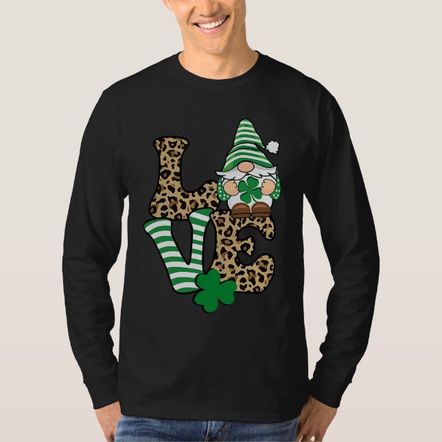 T-shirt St Patricku2019s Day Lucky Love Gnome St Patrick's (Devant)
