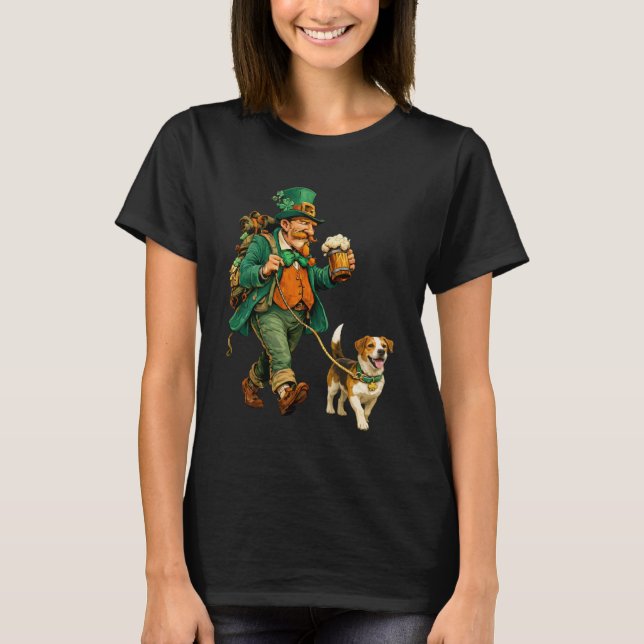 T-shirt St. Patricku2019s jour de la fée avec Bière Jack R (Devant)