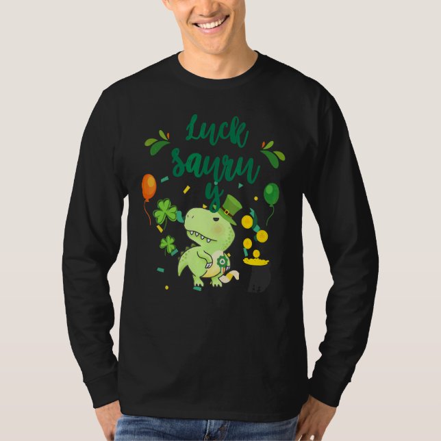 T-shirt St Patricku2019s Rex Lucky Saurus Dinosaur St Pat (Devant)