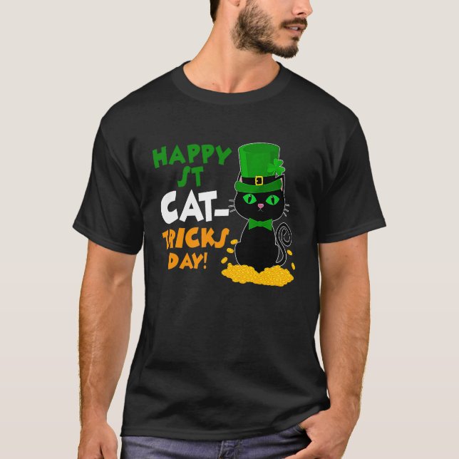 T-shirt St Pat's Paddy Patrick Day's Happy St Cat Tricks D (Devant)