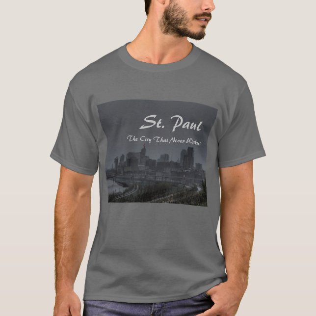 T-shirt St Paul la ville qui ne se réveille jamais ! (Devant)