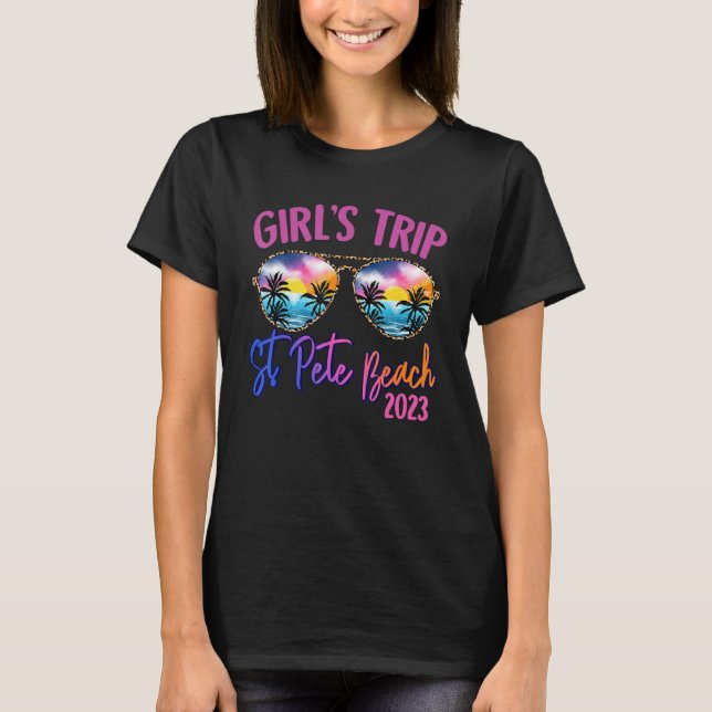 T-shirt St. Pete Beach 2023 Girls Trip Sunglasses Summer G (Devant)