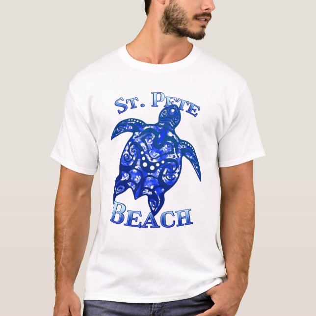 T-shirt St Pete Beach Florida Vacation Tribal Turtle (Devant)