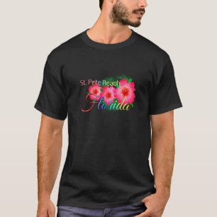 T-shirt St Pete Beach Floride Fleurs tropicales Famille Va