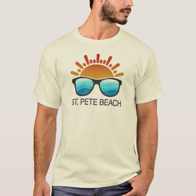 T-shirt St. Pete Beach Floride Lunettes de soleil (Devant)