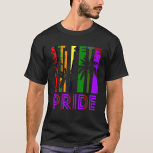 T-shirt St Pete Pride Gay pride LGBTQ Rainbow Palm Trees T