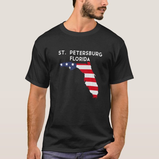 T-shirt St Petersburg Floride États-Unis Amérique Voyage F (Devant)