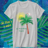 St Petersburg Floride Palmier et T-Shi de mouette