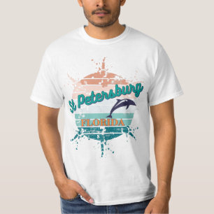 T-shirt St Petersburg Floride Retro Vintage Sunset