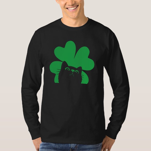T-shirt St Saint Patrick's Day Cat Men Women Kids (Devant)
