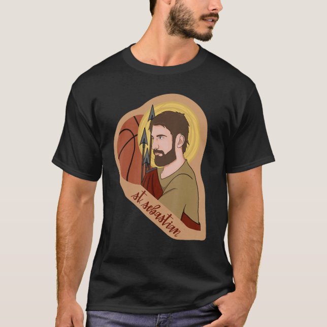 T-shirt St Sebastian Archer Archer Patron catholique Saint (Devant)