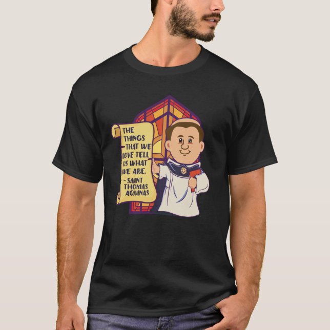 T-shirt St Thomas d'Aquin Citations Summa Theologica Catho (Devant)