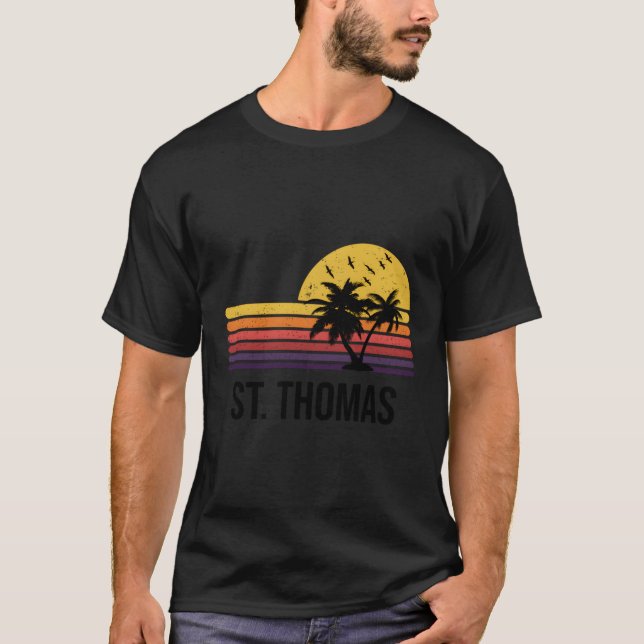 T-shirt St Thomas Palm Trees (Devant)