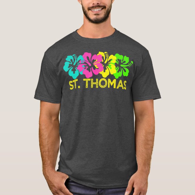 T-shirt St Thomas Tropical Beach St Thomas Surf de voyage (Devant)