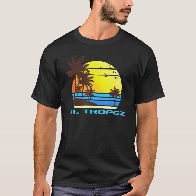 T-shirt St Tropez Beach Surf Summer Souvenir (Devant)