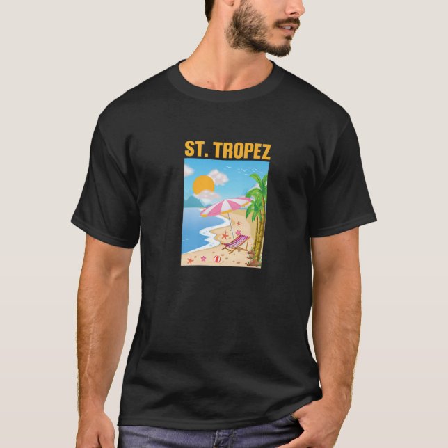 T-shirt St Tropez Côte d'azur Cannes Paris France France F (Devant)