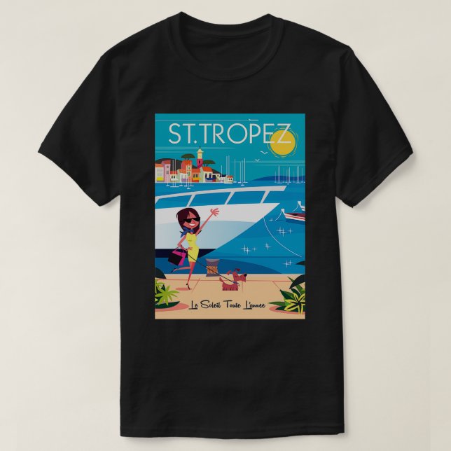 T-shirt St Tropez poster (Design devant)