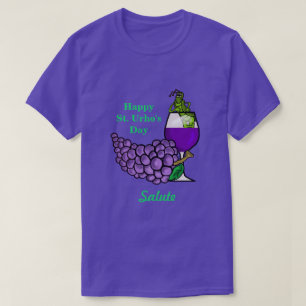 T-shirt St. Urho's Day Grasshopper avec Chemise à Vins et 