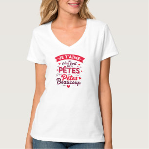 T-shirt St Valentin Couple Je T'aime Plus Que Tu Ronfles