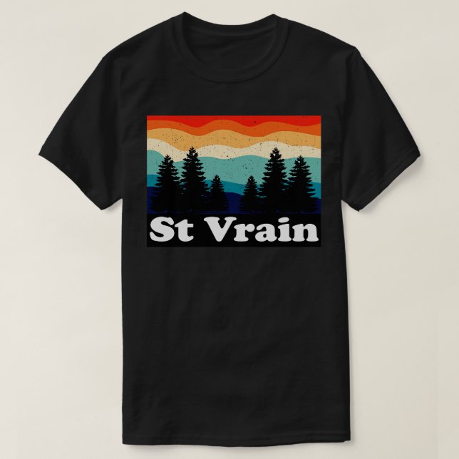 T-shirt St Vrain Colorado Retro (Design devant)