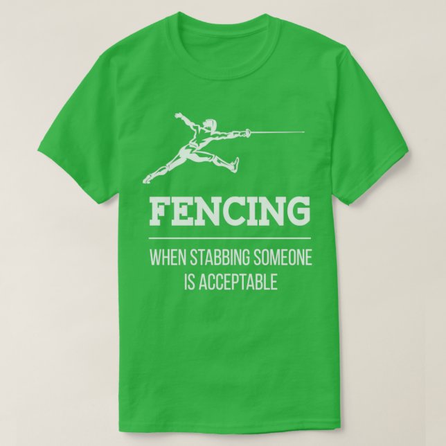 T-shirt Stabiliser une personne clôturant Fencer Epee (Design devant)