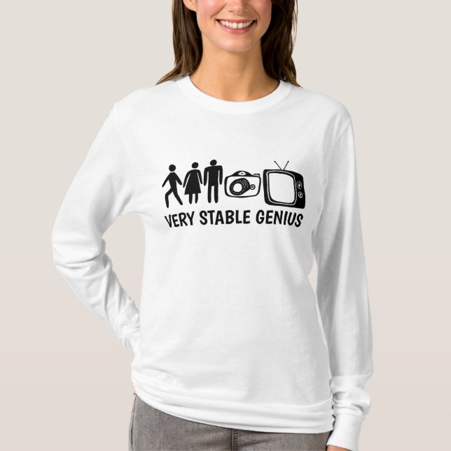 T-shirt STABLE GENIUS Personne Femme Homme Caméra TV (Devant)